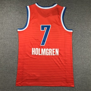 A buon mercato all'ingrosso 2025 stagione nuovo tuono 7 Holmgren stampato 3D basket maglia maglia estiva traspirante anti-uv rapido da uomo - Product Image 3