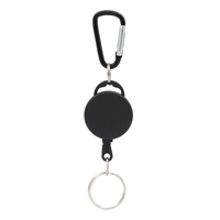Porte-badge rétractable en nylon pour extérieur avec boussole, logo personnalisé, anti-perte, facile à tirer, étanche, pour la pêche et l'escalade