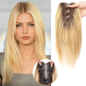 <span class=keywords><strong>Hiot</strong></span> #613 Blanco Barato Mono Top Mujeres Bang Topper cabello humano Natural Rusia Mujeres Cabello humano real Fino Transpirable Rubio Toppers - Product Image 4