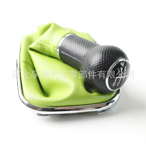 Funda para palanca de cambios de coche, cuero PU, color verde, para Volkswagen Golf 4, 5, 6 velocidades, transmisión manual - Product Image 5