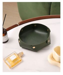 Custom logo Printed Leather Nordic Style Small Detachable Hexagonal Desktop Storage <b>Box</b> Keys Cosmetics Jewelry Household Tray - Product Image 4