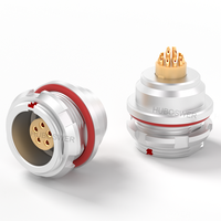Connecteur auto-bloquant Push-Pull étanche IP66/68 pour extérieur, compatible Lemo série K, prise fixe EEG série 0K, 2-12 broches