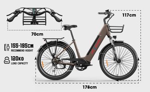 Vélo électrique pliable, mode pédalage pur et assistance, déverrouillage NFC, charge maximale 120 kg, selle réglable, norme IP54 UE, vélo de banlieue - Product Image 2