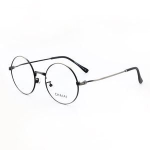 ChaiAi – montures de lunettes rondes, monture complète en acier inoxydable, unisexe, anti-uv, pour myopie - Product Image 1