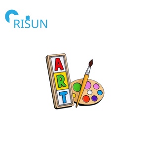 Fabricación esmalte arte Pin insignia Metal oro plata colorido pintura paleta pincel solapa Pin broche arte <span class=keywords><strong>clase</strong></span> pines - Product Image 4