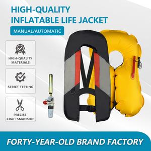 Chaleco Salvavidas de 150N de Flotabilidad, Chaleco Salvavidas de Tela Oxford para Navegación a la Deriva, Chaleco Salvavidas Inflable Manual de un Solo Globo, Chaleco Salvavidas PFD para Adultos - Product Image 1