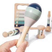 Natural Wood Orff Instrument Set 12-Piece Percussion Set for Early Childhood Music Education and Sensory Play