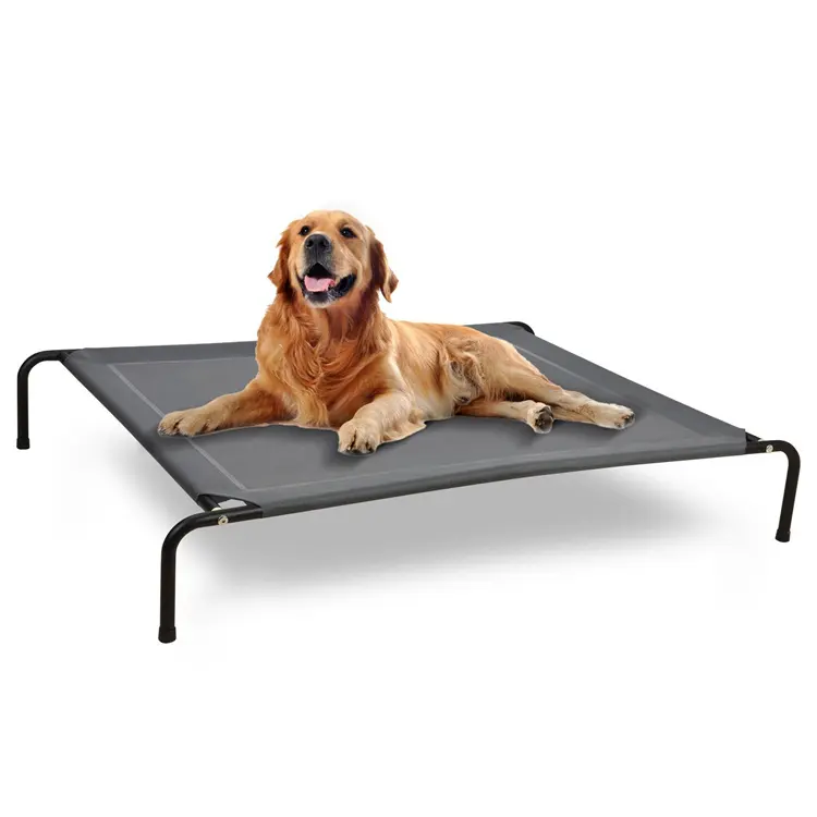 Cama de cachorro elevada grande respirável personalizada por atacado do fabricante Cama de cachorro elevada ao ar livre