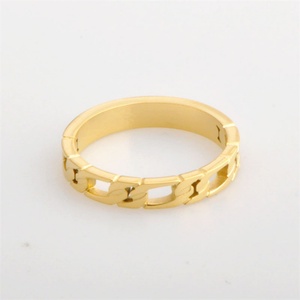 Fashion Minimalist Jewelry <b>Finger</b> <b>Ring</b> Gold Plated Stainless Steel Hollow Link Chain <b>Rings</b> for Women - Product Image 2