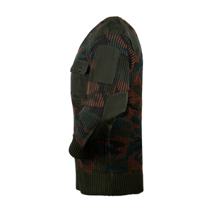 <strong>Wool</strong> / Acrylic V-neck Knitting Camouflage Pullover and Sweater - Product Image 5