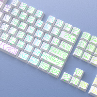 In Stock Wholesale White/Black Contour Lines 4.0 Keycaps Original Factory Height 130-key Two Color Injecting Mold Mini Full Set