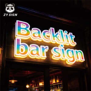 Custom Led 3D Business Shop logo <strong>Bar</strong> <strong>Sign</strong> Personalized Outdoor Signage Programmable Rgb Letters Dynamic Neon Light Illuminated - Product Image 3
