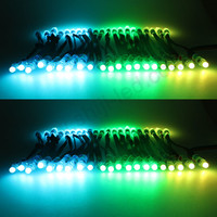 Guirlande lumineuse intelligente à pixels RVB pleine couleur programmable 5V IP65 étanche pour PC, module LED DMX512 12mm pour jardin et Noël (vente en gros)
