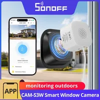 Kamera Jendela Pintar SONOFF CAM-S3W CAM GlassView 2K 2.4G/5GHz Wi-Fi dengan Visi Malam Berwarna, Deteksi Gerakan & Manusia, Keamanan Rumah