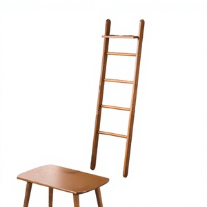 Échelle à couvertures et serviettes en bambou faite à la main, 5 niveaux, détachable, décorative, pour salle de bain, cuisine, salon - Product Image 2