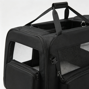 Soft Sided Dog <b>Carrier</b> Collapsible <b>Pet</b> Travel <b>Carrier</b> With Breathable Mesh Windows Storage Pockets Portable Dog Cat <b>Carrier</b> - Product Image 5