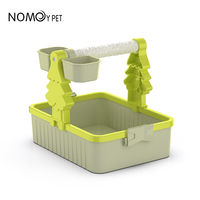 Perchoir de bureau pour oiseaux avec plateau de récupération de déchets, perchoir antidérapant en sable, support de jeu portable pour perroquet, perruche, caturra, agapornis