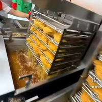 Freidora de Pollo de 8 Cabezas de Gran Capacidad y Alta Resistencia de Acero Inoxidable 304 para Cocina de Restaurante de Comida Rápida KFC