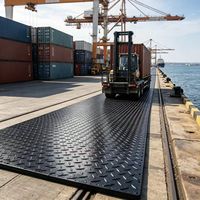 Tapis d'accès en HDPE 4x8, tapis de protection du sol, plaque routière, haute résistance, emboîtable, anti-UV, résistant à l'usure