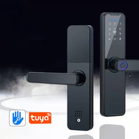Cerradura inteligente para puerta de Hotel, dispositivo de cierre con huella dactilar, tarjeta de acceso, Wifi, app Smart life, Tuya