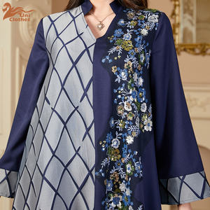 4148批发印花伊斯兰阿拉伯长袍中东开斋节女装服装女喇叭袖小号阿巴亚迪拜2024 - Product Image 6