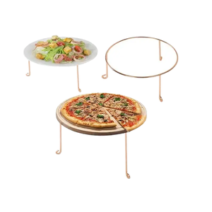 Creatifchef Supporto per <span class=keywords><strong>Pizza</strong></span> in Metallo Dorato Personalizzabile in Dimensioni e Forma, Espositore di Alta Qualità per Pizze e Torte - Product Image 3