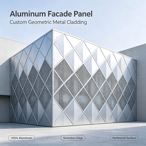 Panel de Revestimiento de Fachada Exterior de Aluminio Perforado Geométrico 3D para Edificios Comerciales - Product Image 5