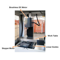 Kleine Mini Precisie Machine Xk7113b Kleine Verticale Freesmachine Hobbyfreesmachine 3-assige voor Metaal