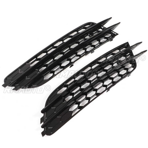 ตะแกรงครอบไฟตัดหมอกหน้ารถยนต์ 2 ชิ้น สำหรับ Audi A6 C7 ปี 2012 2013 2014 2015 สำหรับกันชนหน้าสไตล์ RS6 ฝาครอบช่องระบายอากาศ อะไหล่เปลี่ยน - Product Image 5