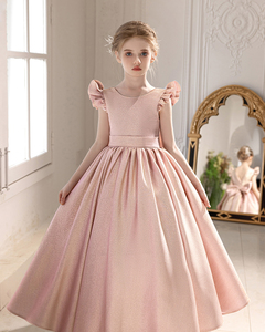 Abito Cerimonia Bambina Principessa - Vestito Elegante Per Feste E Lauree - Foto 4