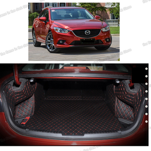 Alfombrilla de cuero para maletero de coche, forro de carga para 2013 2014 2015 2016 2017 2018 2019 2020 <span class=keywords><strong>Mazda</strong></span> <span class=keywords><strong>6</strong></span> Gj <span class=keywords><strong>Interior</strong></span> 2021 <span class=keywords><strong>2022</strong></span> 2023 2024 - Product Image 3