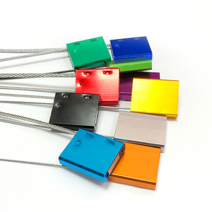 Cao an ninh Cáp container seal khóa với mã vạch nhôm hợp kim đầu mạ kẽm dây thép Cáp seal khóa - Product Image 3