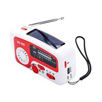 Radio de Emergencia AM/FM IPARTS EXPERT TP10310341475 con Manivela, Linterna, SOS, Energía Solar, Autoalimentada y Portátil