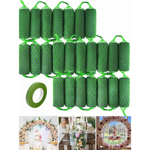 28Pcs Thiết Lập Màu Xanh Lá Cây Xốp Khối Hoa Nhân Tạo & Nhà Máy Trang Trí Dễ Dàng Cắt Ướt Hoa Bọt Ốc Đảo Hoa Bọt - Product Image 1