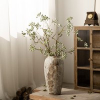 Vase de table en céramique hydroponique de Style chinois rétro tacheté nouveau meuble TV d'entrée de Style Wabi-Sabi pour vase d'arrangement de fleurs
