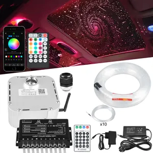 32WトゥインクルエフェクトRGBWスマートAPPLFコントロールLEDカースタースカイシーリングキット、流星マシンおよび0.75mm x 800pcs x4mケーブル付き