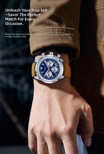 Reloj X-GEQCK para Hombre, Modelo <span class=keywords><strong>921</strong></span>, de Lujo, Deportivo, Casual, con Diseño de Dibujos Animados, Caja de Acero Inoxidable, Correa de Cuero, Cronógrafo, Resistente al Agua - Product Image 3