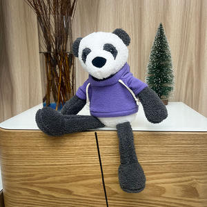 Boneka Panda Berkaki Panjang Lucu, Selimut Tidur Bayi, Boneka Isi Dakron, Hadiah Boneka, Dapat Dikustomisasi dengan Logo - Product Image 3