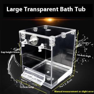 Choix amusant octogonal peau de tigre Transparent bain carré Pot pour suspendus oiseaux perroquet oiseau fournitures shampooing articles articles de soins pour animaux de compagnie - Product Image 3