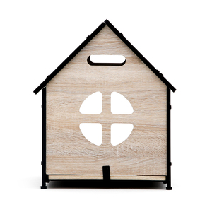 <span class=keywords><strong>Cage</strong></span> pour chien en MDF, niche respirante en métal et en bois, cages et caisses pour chats avec plateau en palette - Product Image 2