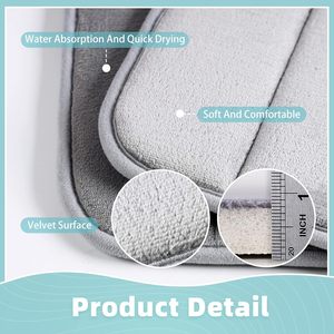 Tùy Chỉnh 3-Mảnh Hiện Đại Sang Trọng Sợi Nhỏ Bộ Nhớ Bọt Tắm <span class=keywords><strong>Mat</strong></span> Đặt Có Thể Giặt Phòng Tắm Rugstoilet Thảm Và Khu Vực Thảm - Product Image 4
