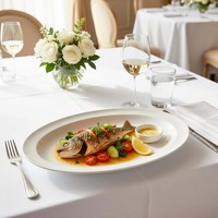 Assiettes ovales en céramique personnalisées DianTong de 16 pouces pour la restauration, vaisselle en porcelaine pour restaurants