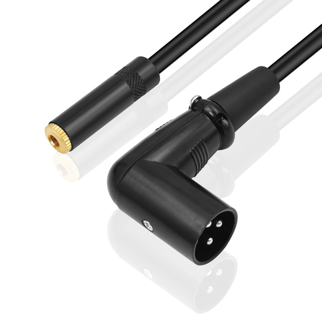 High Quality 3-Pin XLR Male to 3.5mm Mini Stereo Jack Audio Cable DMX Cable for Projector Camera Car with RCA Connector