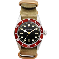 Montre-bracelet mécanique automatique de luxe en acier inoxydable avec logo personnalisé, 3 ATM, pour plongée sportive, pour homme