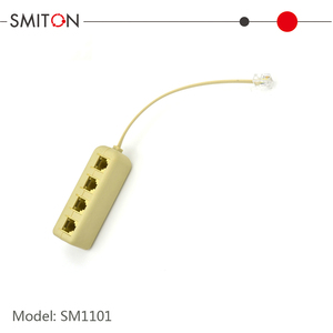 Répartiteur de câble téléphonique RJ11 6P4C à 4 voies, adaptateur séparateur de ligne à prise modulaire, accessoires ivoire - Product Image 5