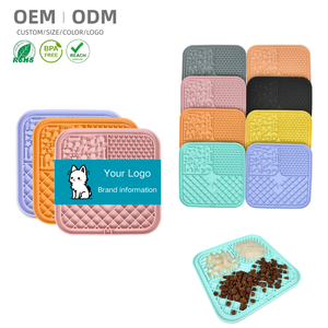 Alfombrilla de silicona grande personalizada al por mayor para lamer perros, productos ecológicos para mascotas, para perros y gatos, alimentación lenta al aire libre, lamer viajes - Product Image 1