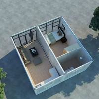Tenshine Maisons mobiles les moins chères, maisons minuscules à assembler rapidement, maisons préfabriquées en conteneurs modulaires avec toilettes, conception en kit.