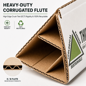 Custom Reusable Kraft Triangular Mailing Tube <b>Corrugated</b> <b>Paper</b> Mailer Packaging Shipping Box UV Coating Embossing for Apparel - Product Image 4