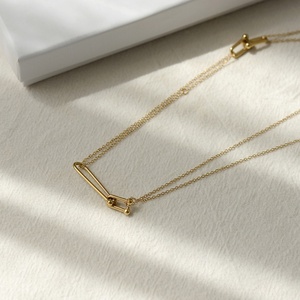 Nuevo Collar de Acero Inoxidable con Baño de Oro PVD Antideslustre para Mujer, Diseño Único, Venta al Por Mayor - Product Image 1