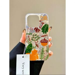 Funda para Teléfono con Diseño de Tortuga de Dibujos Animados de Otoño para iPhone 17 16 15 14 Plus 13 12 11 Pro Max X Xs XR 8 7, Textura de Pluma, Carcasa Rígida - Product Image 4